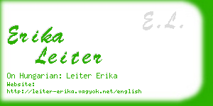 erika leiter business card